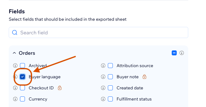 Field checkbox