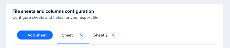 Template sheets settings