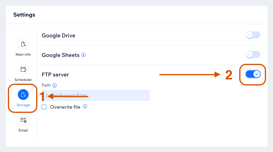 FTP template integration