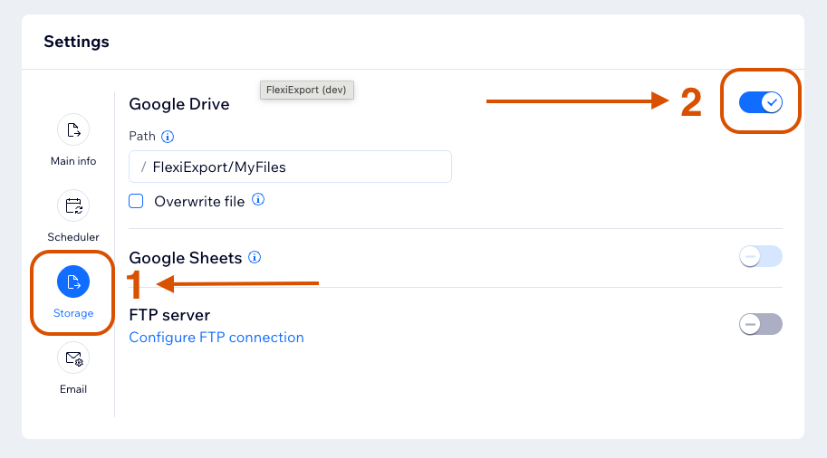 Google Drive template integration